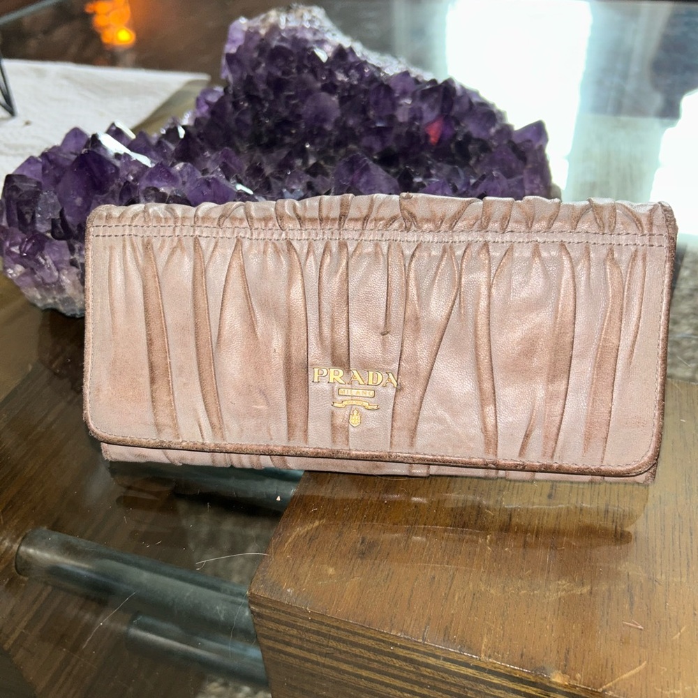 Prada Women's Brown Leather Wallet